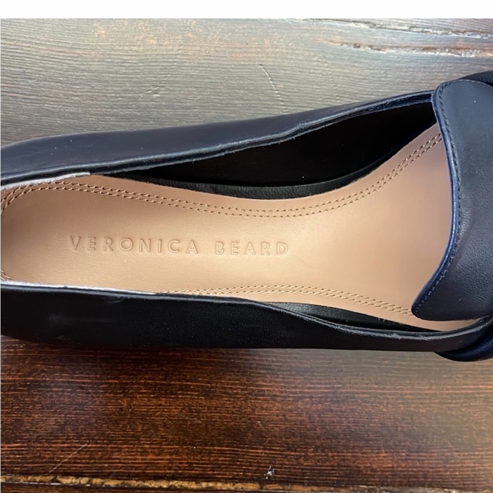 ✨VERONICA BEARD Black Leather Flats-loafer~Size 8.5 - Picture 7 of 10